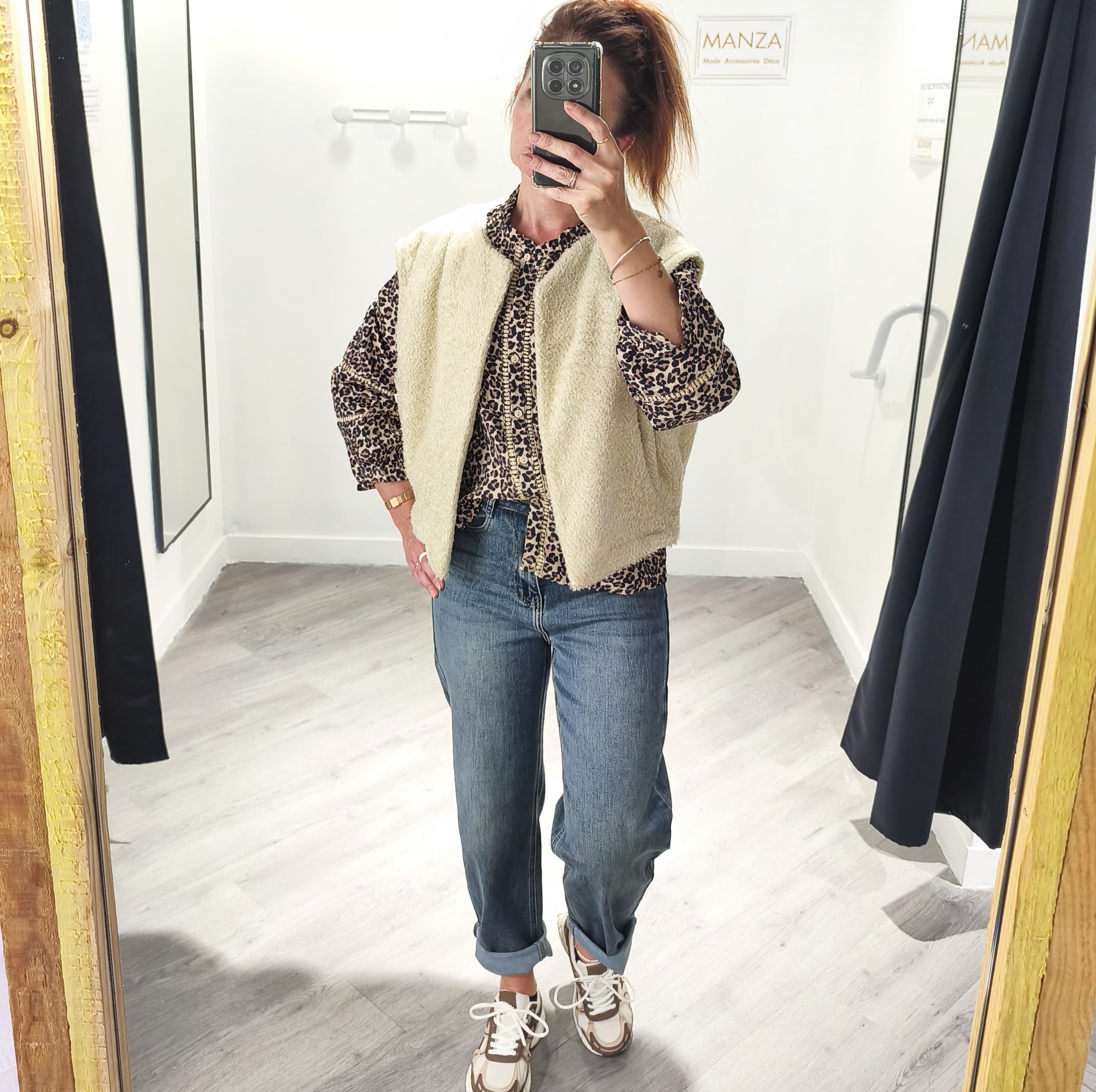 Gilet sans manches, détail
