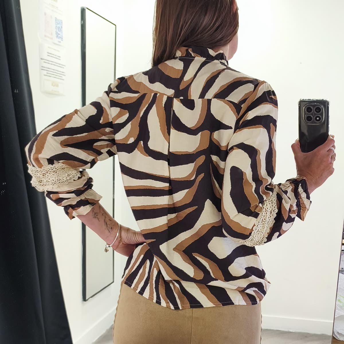 Blouse imprimée zebrée, vue 4
