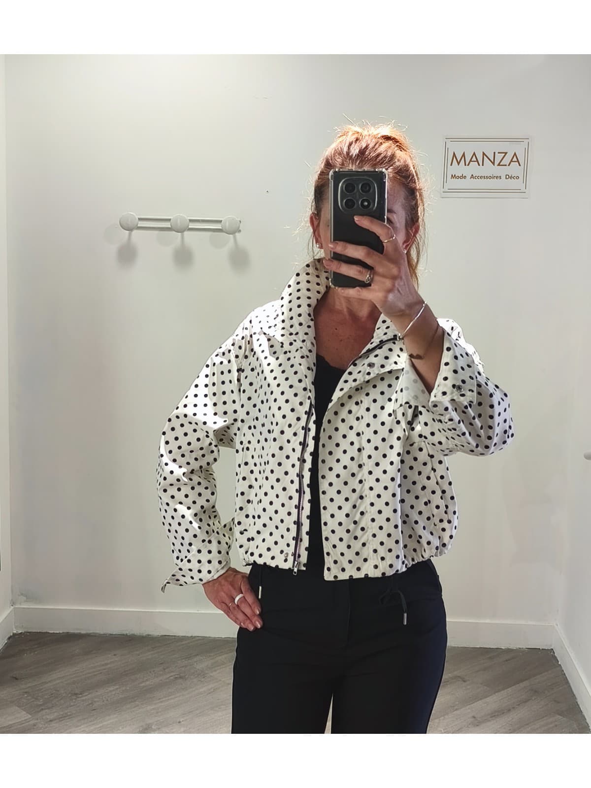 Veste à pois oversize