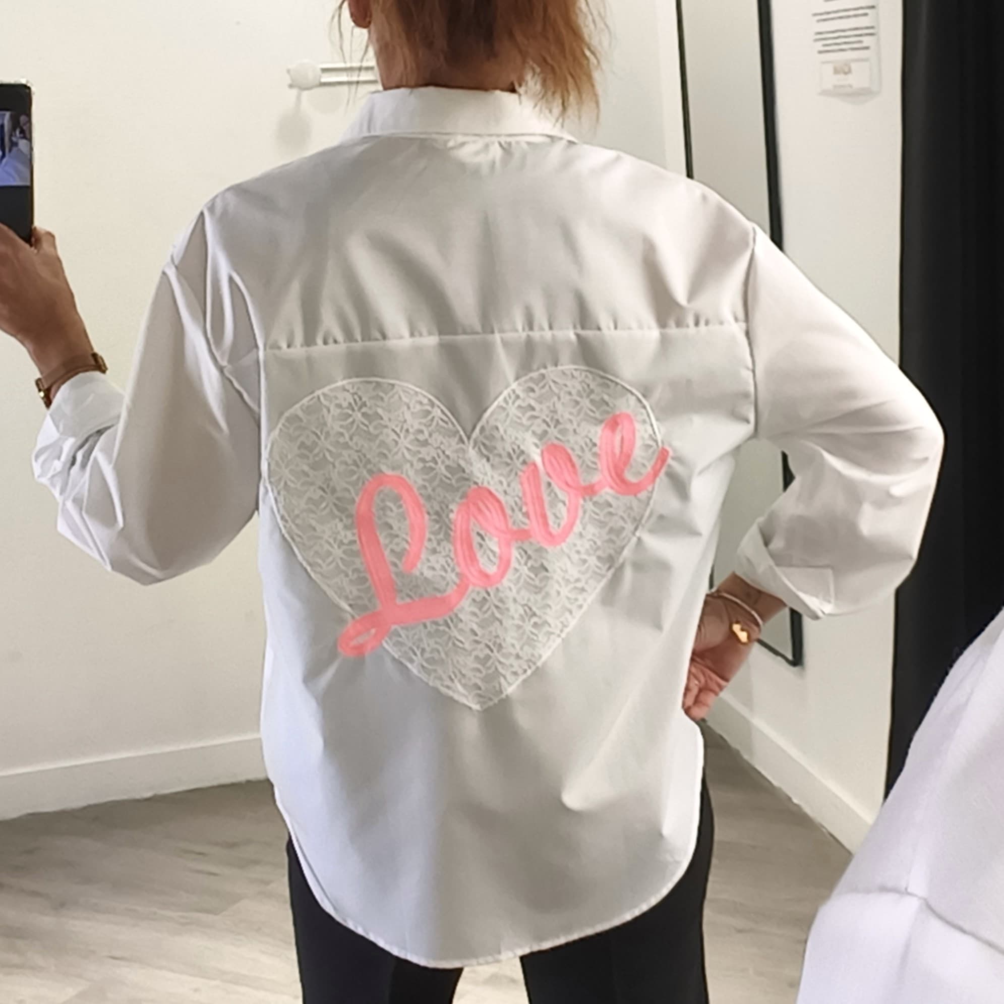 Chemise love, détail