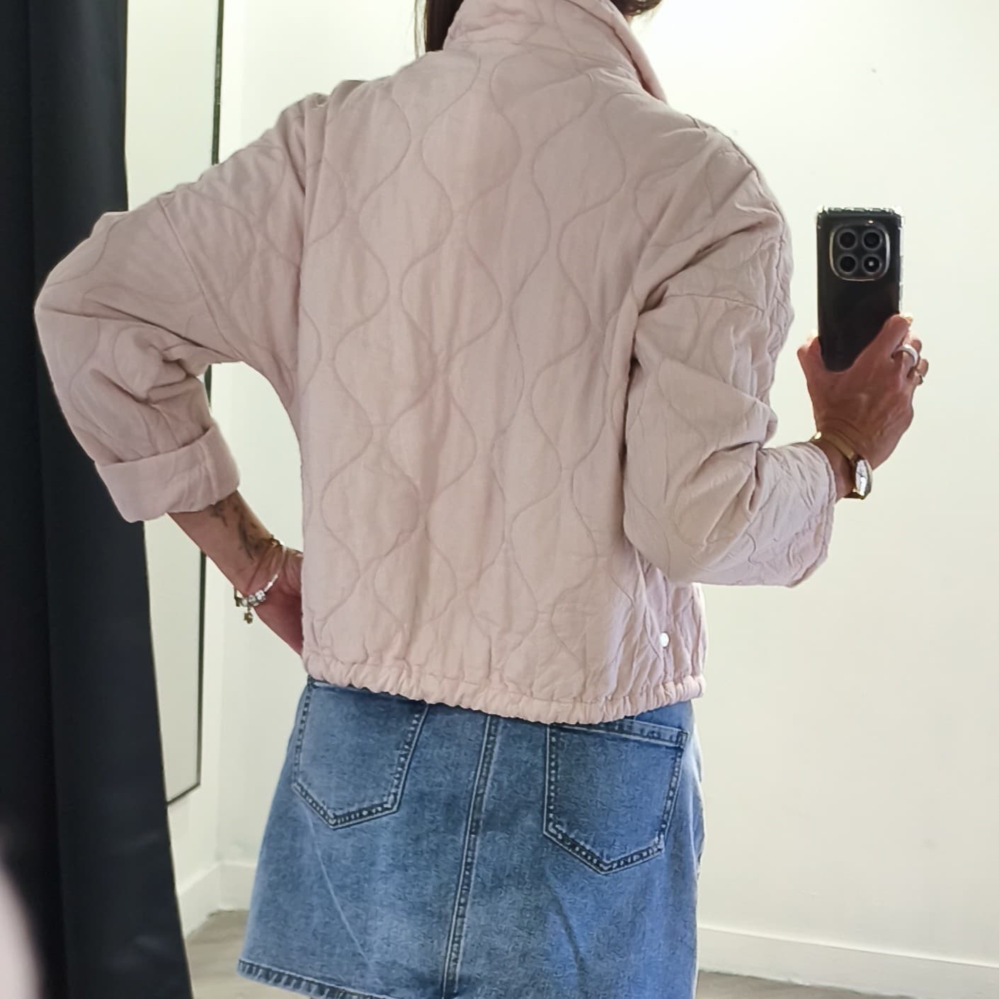 Veste Rose poudré, détail